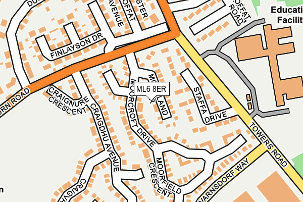ML6 8ER map - OS OpenMap – Local (Ordnance Survey)