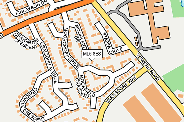 ML6 8ES map - OS OpenMap – Local (Ordnance Survey)
