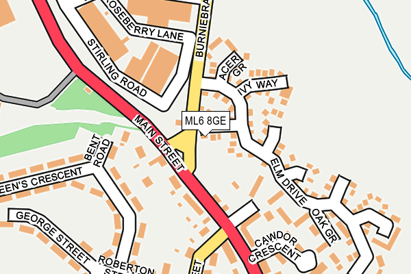 ML6 8GE map - OS OpenMap – Local (Ordnance Survey)