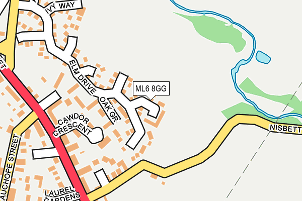 ML6 8GG map - OS OpenMap – Local (Ordnance Survey)