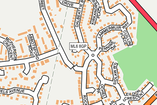 ML6 8GP map - OS OpenMap – Local (Ordnance Survey)