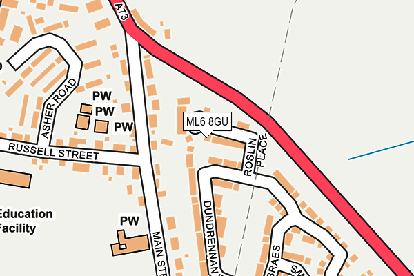 ML6 8GU map - OS OpenMap – Local (Ordnance Survey)