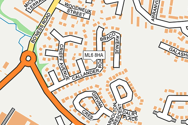 ML6 8HA map - OS OpenMap – Local (Ordnance Survey)
