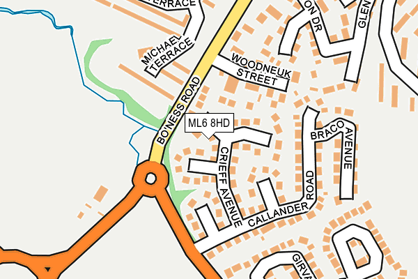 ML6 8HD map - OS OpenMap – Local (Ordnance Survey)