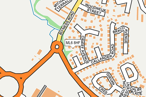 ML6 8HF map - OS OpenMap – Local (Ordnance Survey)