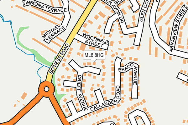 ML6 8HG map - OS OpenMap – Local (Ordnance Survey)