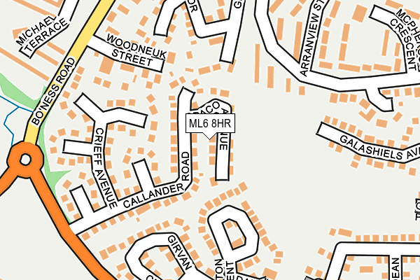 ML6 8HR map - OS OpenMap – Local (Ordnance Survey)