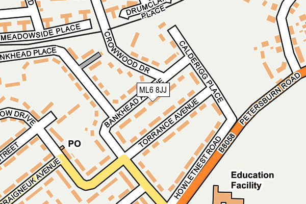 ML6 8JJ map - OS OpenMap – Local (Ordnance Survey)