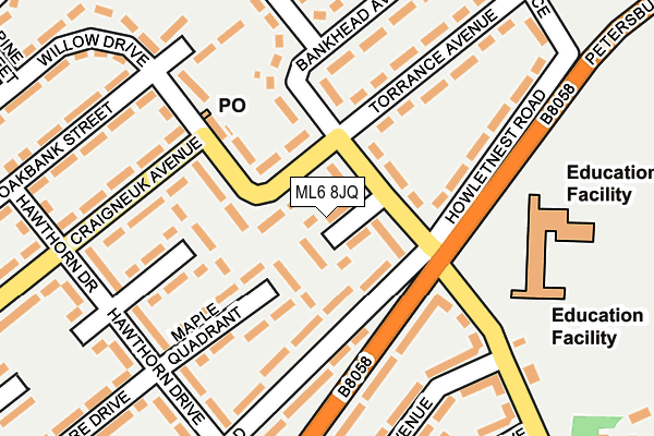 ML6 8JQ map - OS OpenMap – Local (Ordnance Survey)