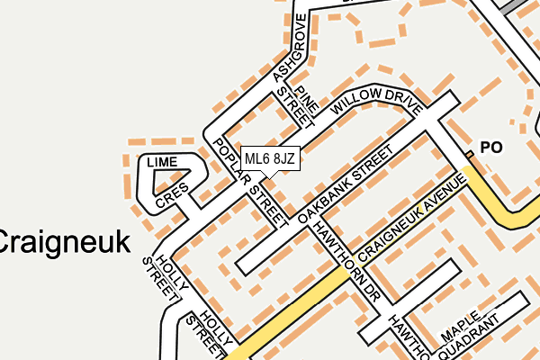 ML6 8JZ map - OS OpenMap – Local (Ordnance Survey)