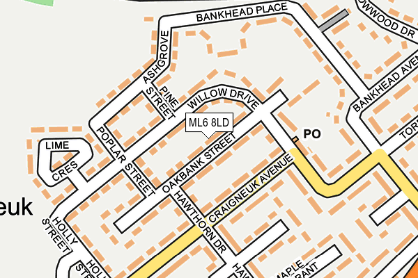 ML6 8LD map - OS OpenMap – Local (Ordnance Survey)