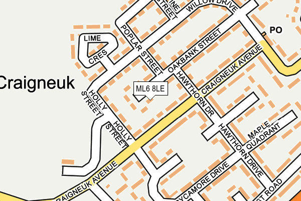 ML6 8LE map - OS OpenMap – Local (Ordnance Survey)