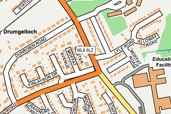 ML6 8LZ map - OS OpenMap – Local (Ordnance Survey)