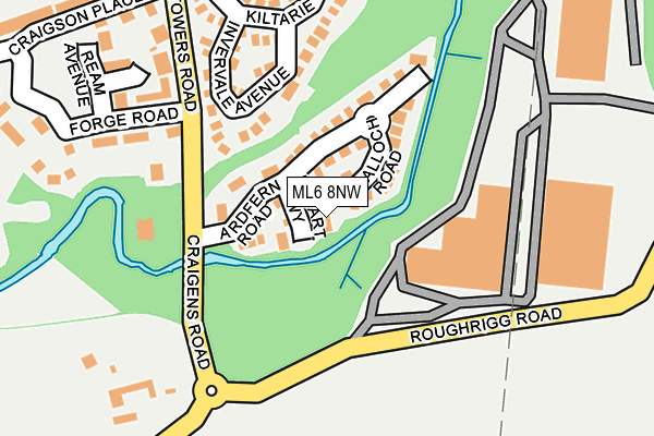 ML6 8NW map - OS OpenMap – Local (Ordnance Survey)