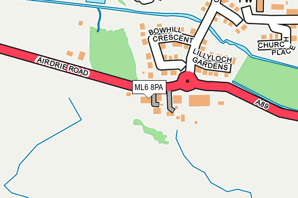 ML6 8PA map - OS OpenMap – Local (Ordnance Survey)