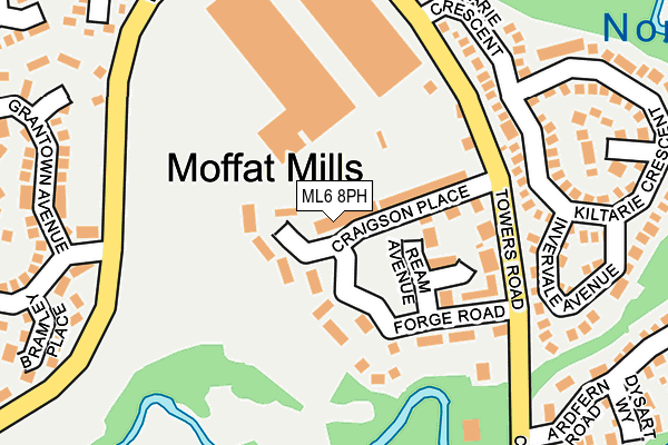 ML6 8PH map - OS OpenMap – Local (Ordnance Survey)