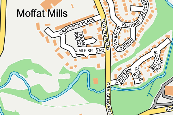 ML6 8PJ map - OS OpenMap – Local (Ordnance Survey)