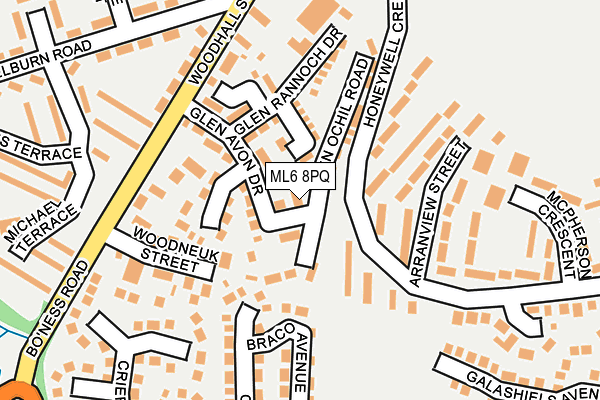 ML6 8PQ map - OS OpenMap – Local (Ordnance Survey)