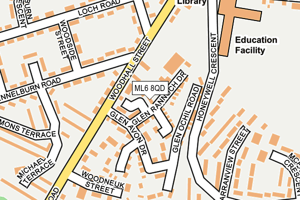 ML6 8QD map - OS OpenMap – Local (Ordnance Survey)