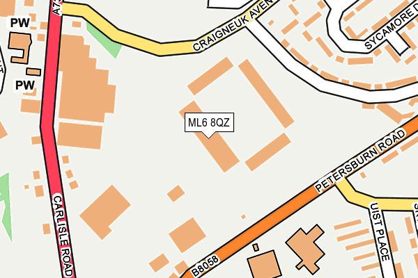 ML6 8QZ map - OS OpenMap – Local (Ordnance Survey)