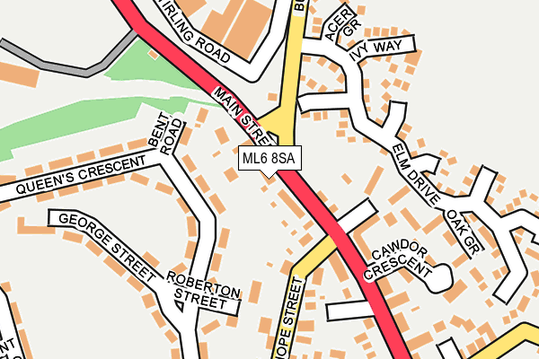 ML6 8SA map - OS OpenMap – Local (Ordnance Survey)