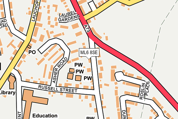 ML6 8SE map - OS OpenMap – Local (Ordnance Survey)