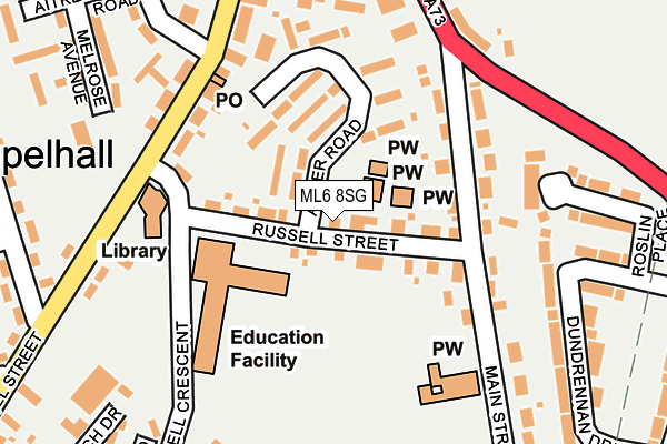 ML6 8SG map - OS OpenMap – Local (Ordnance Survey)