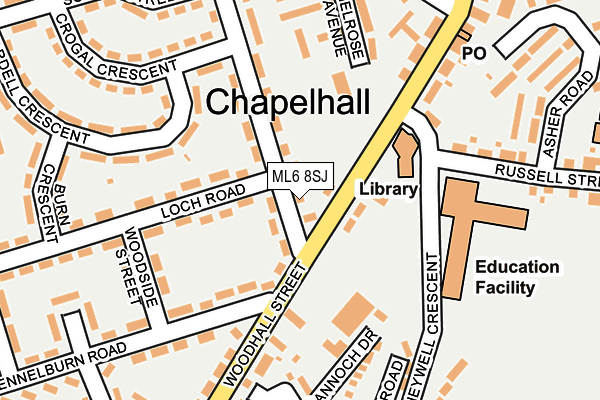 ML6 8SJ map - OS OpenMap – Local (Ordnance Survey)