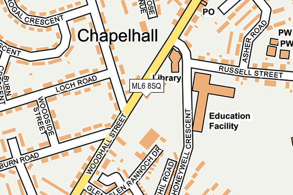 ML6 8SQ map - OS OpenMap – Local (Ordnance Survey)