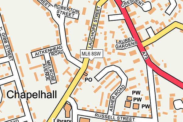 ML6 8SW map - OS OpenMap – Local (Ordnance Survey)