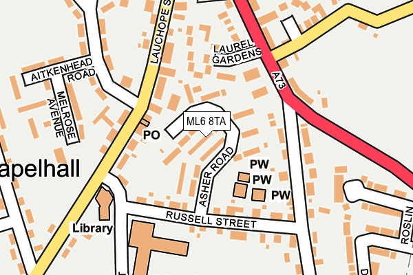 ML6 8TA map - OS OpenMap – Local (Ordnance Survey)