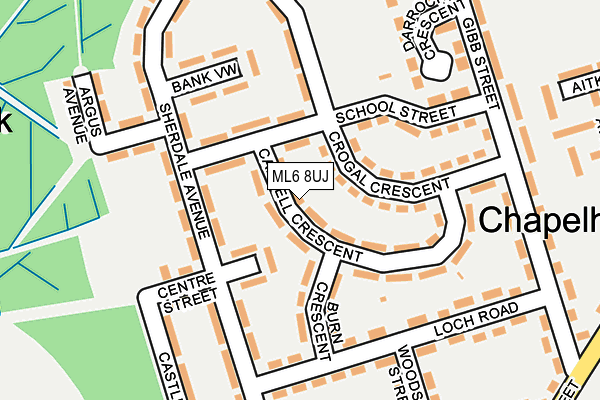 ML6 8UJ map - OS OpenMap – Local (Ordnance Survey)
