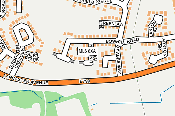 ML6 8XA map - OS OpenMap – Local (Ordnance Survey)