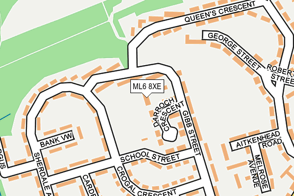 ML6 8XE map - OS OpenMap – Local (Ordnance Survey)