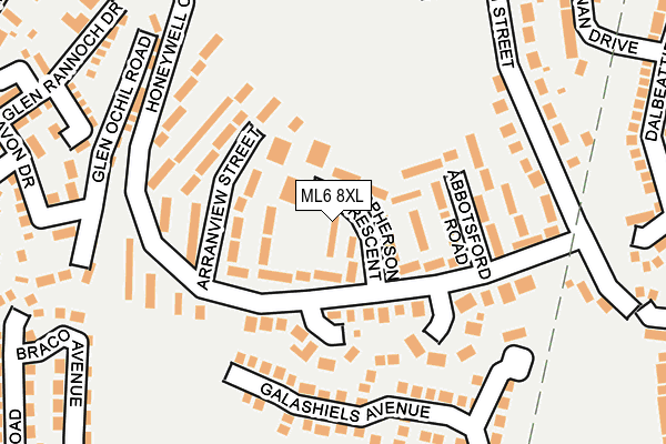 ML6 8XL map - OS OpenMap – Local (Ordnance Survey)