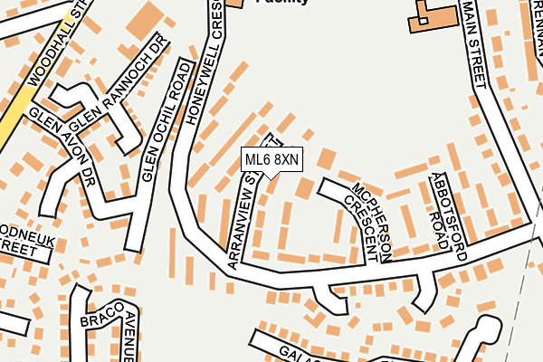 ML6 8XN map - OS OpenMap – Local (Ordnance Survey)
