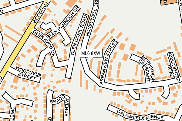 ML6 8XW map - OS OpenMap – Local (Ordnance Survey)
