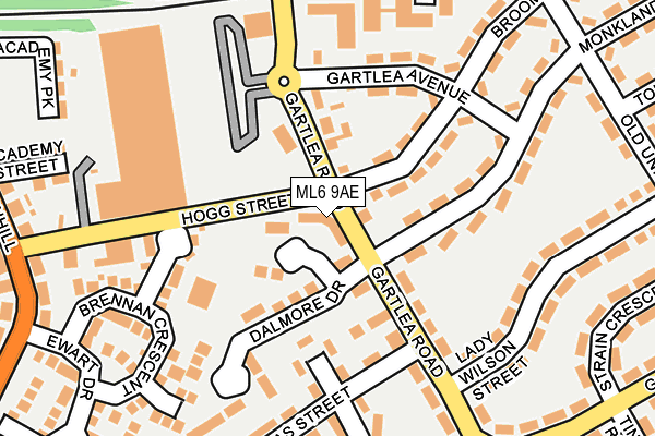 ML6 9AE map - OS OpenMap – Local (Ordnance Survey)