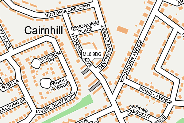 ML6 9DG map - OS OpenMap – Local (Ordnance Survey)