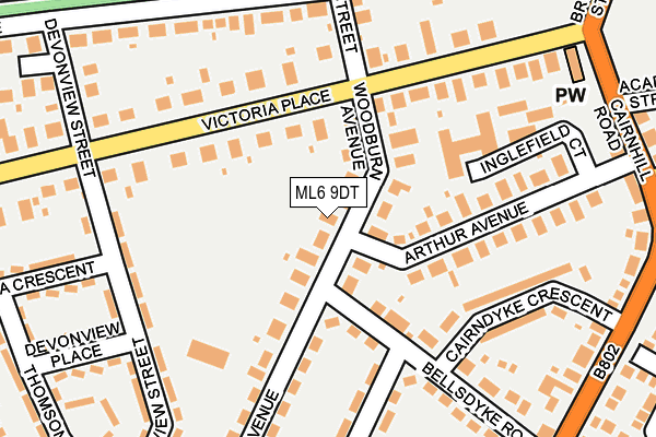 ML6 9DT map - OS OpenMap – Local (Ordnance Survey)