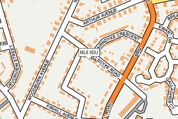 ML6 9DU map - OS OpenMap – Local (Ordnance Survey)