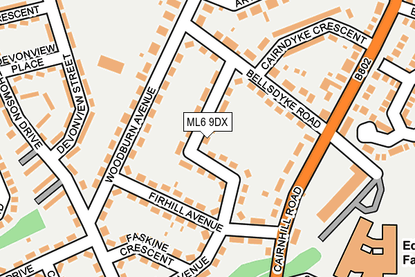 ML6 9DX map - OS OpenMap – Local (Ordnance Survey)