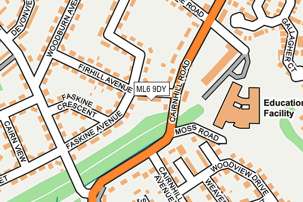 ML6 9DY map - OS OpenMap – Local (Ordnance Survey)