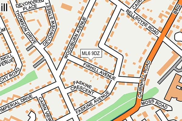 ML6 9DZ map - OS OpenMap – Local (Ordnance Survey)