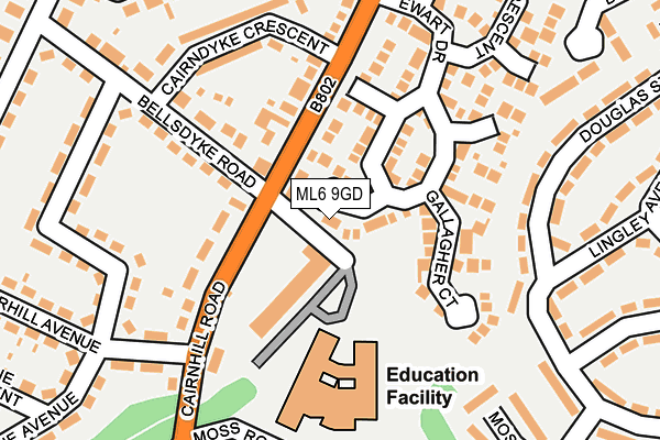 ML6 9GD map - OS OpenMap – Local (Ordnance Survey)