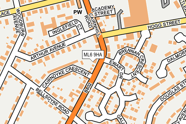 ML6 9HA map - OS OpenMap – Local (Ordnance Survey)