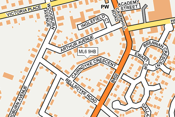 ML6 9HB map - OS OpenMap – Local (Ordnance Survey)