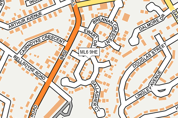 ML6 9HE map - OS OpenMap – Local (Ordnance Survey)