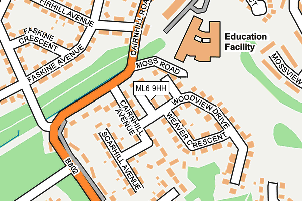 ML6 9HH map - OS OpenMap – Local (Ordnance Survey)