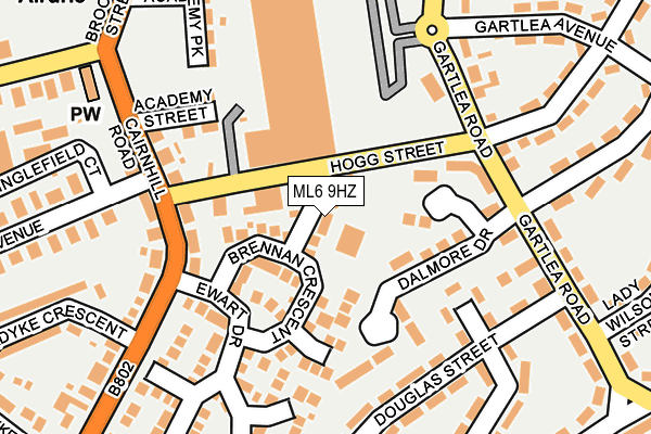 ML6 9HZ map - OS OpenMap – Local (Ordnance Survey)